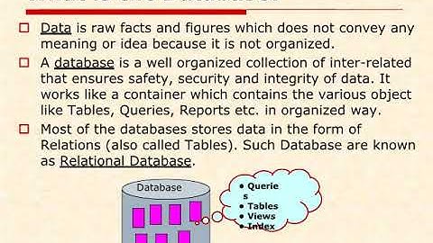 Class 11 Informatics Practices chapter 8  Introduction to MySQL