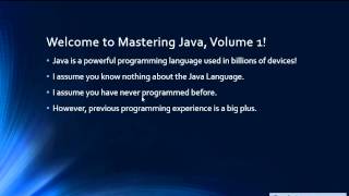Mastering Java Programming(Section 1-Introduction and How to Use This Course)