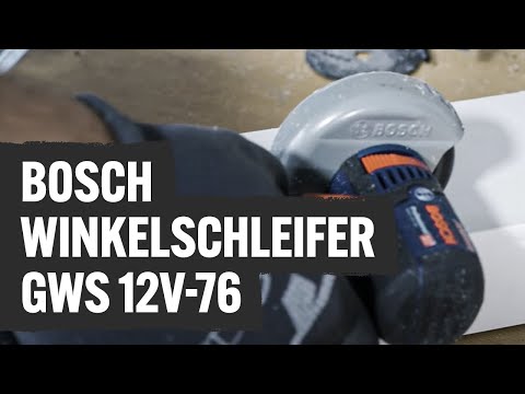 Видео обзор: Углошлифмашина BOSCH GWS 12V-76 (2*3.0 Ah, L-boxx)