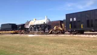 Former florida east coast 4-6-2 no. 148 arrives at clewiston, fla.,
mid-morning on dec. 13, 2016. u.s. sugar corp. bought the locomotive
with intention o...