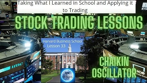 Stock Lesson 33 - Chaikin Oscillator    -   How to Use it & What is It Exactly