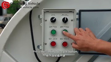 How to operate ISUZU 8cbm compactor garbage truck