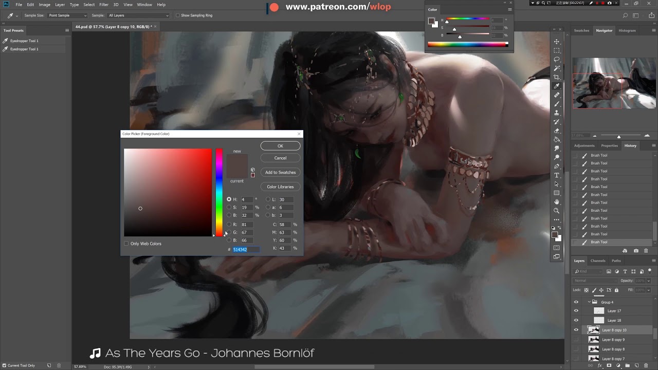 Photoshop Painting Process Lion Youtube