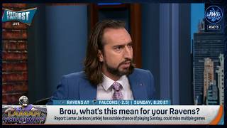 Baltimore Ravens Are In SERIOUS TROUBLE Without Lamar Nick Wright REACTS | FIRST THINGS FIRST | NFL
