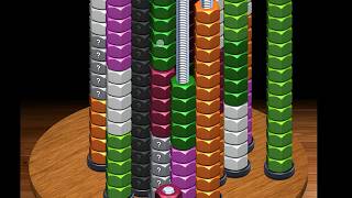 Nut Stack Sort Puzzle - Level 4 | Complete Solution | No Commentary