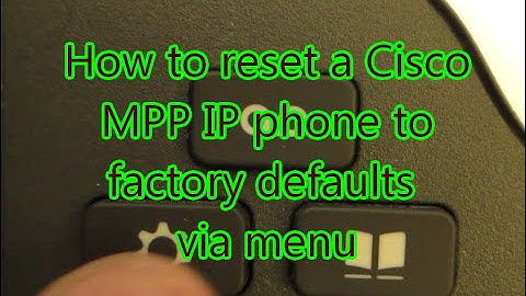 How to reset a Cisco 3PCC IP phone to factory defaults via menu