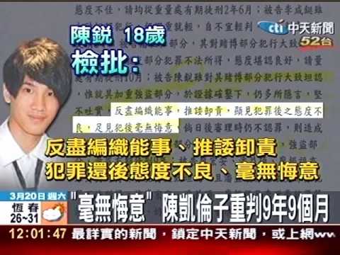 陳銳還押 陳凱倫吐心聲"子不教父之過"