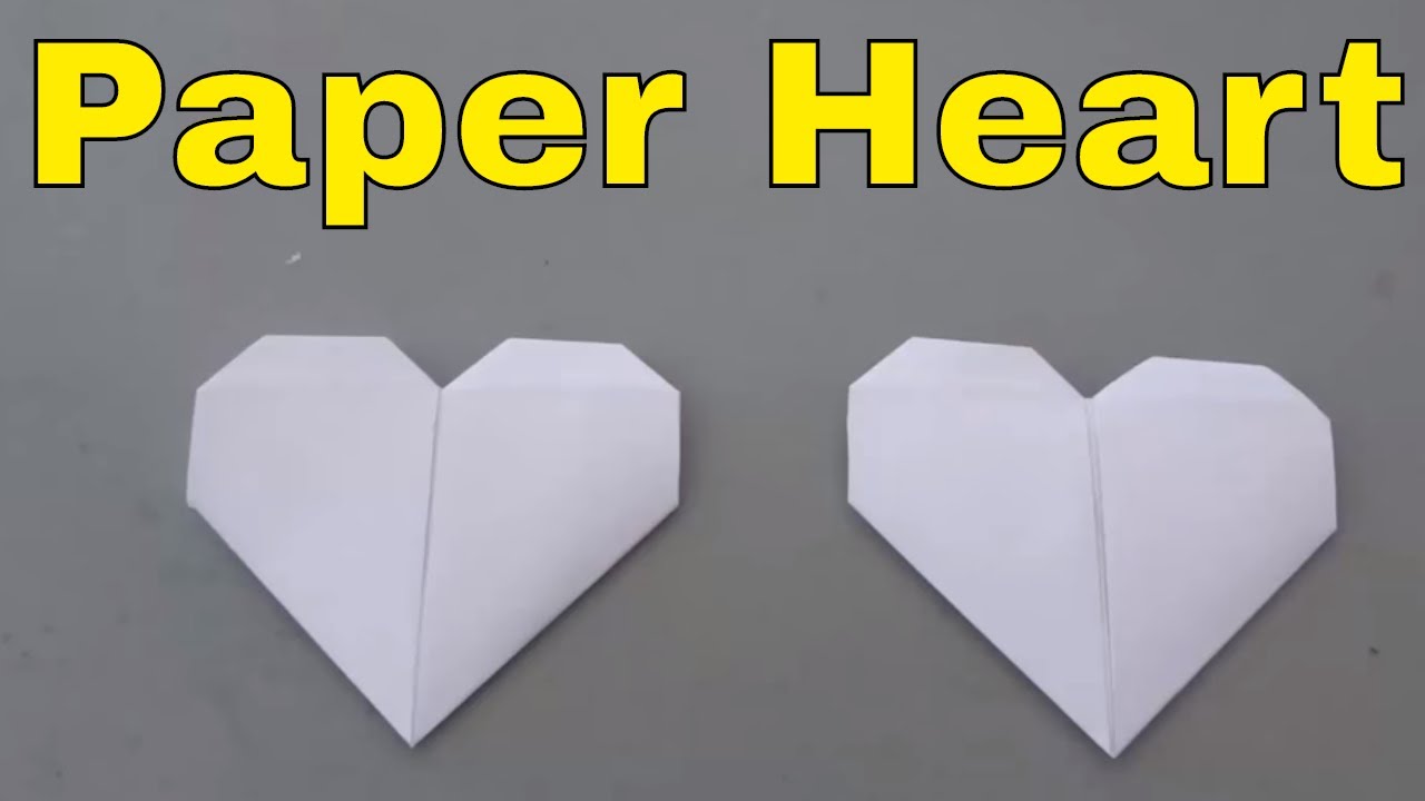 How To Make A Paper Heart Folding Origami Heart Tutorial