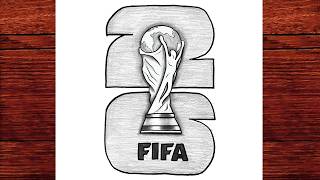 How to Draw FIFA WORLD CUP 2026 LOGO ⚽ Easy Step by Step Drawing Tutorial