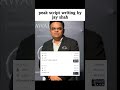 Jay script writing on peak | peak ipl started now | #shorts #cricket |