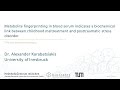 Metabolite fingerprinting in blood serum indicates a link between childhood maltreatment and PTSD
