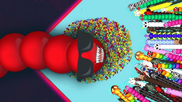 SNAKE IO🐍 RED KING SHADES SNAKE 🐍 VS 1000 PRO GIANT SNAKES 🐍 EPIC SNAKEIO GAMEPLAY #snakegame #games