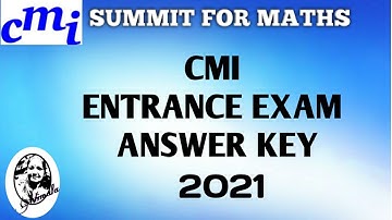 CMI 2021 ENTRANCE EXAM || SOLUTION  || QUESTION 1