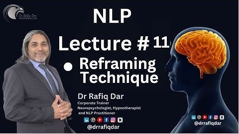 NLP Lecture- 11 l Reframing Technique l Dr Rafiq Dar