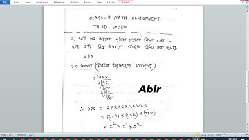 Class 7 Math Assignment 2021 3rd Week Answer