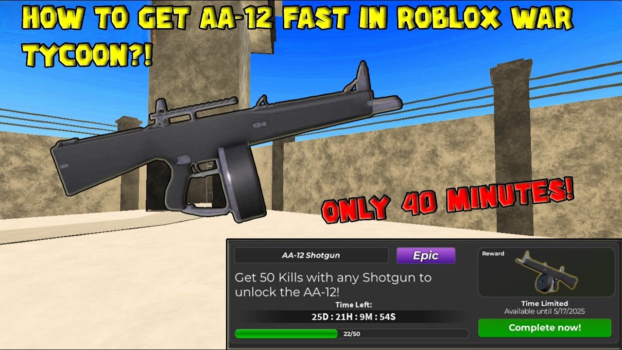 How To Get The New AA-12 SUPER FAST In War Tycoon!?