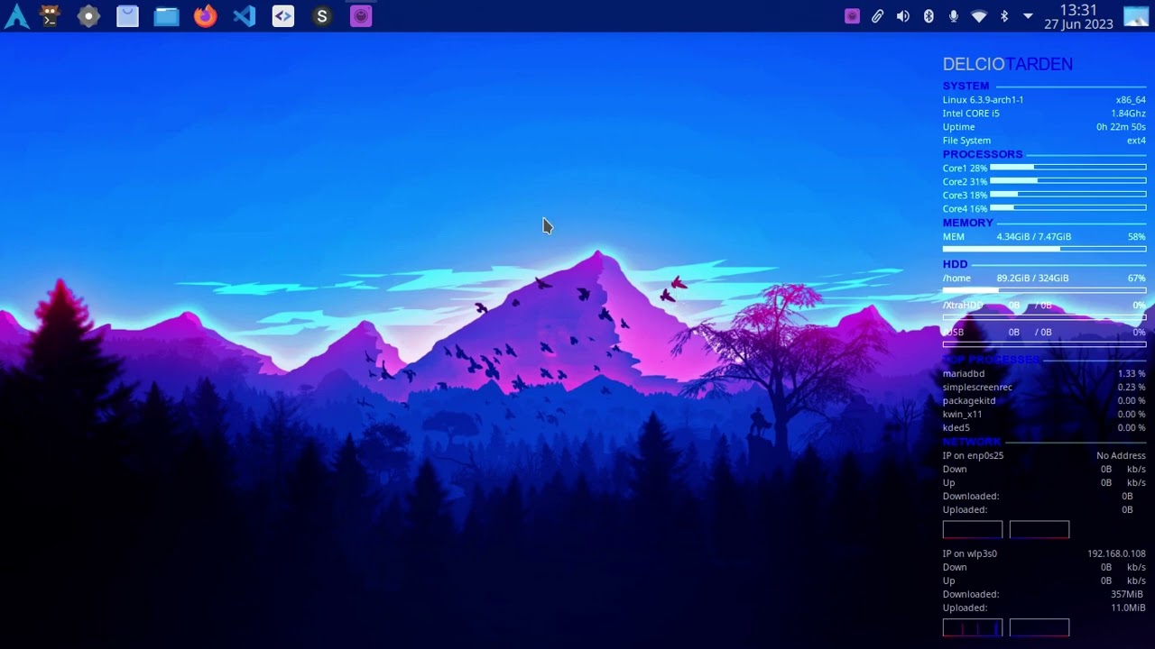 Arch Linux Kde Plasma + Hyprland + Compiz + Emerald