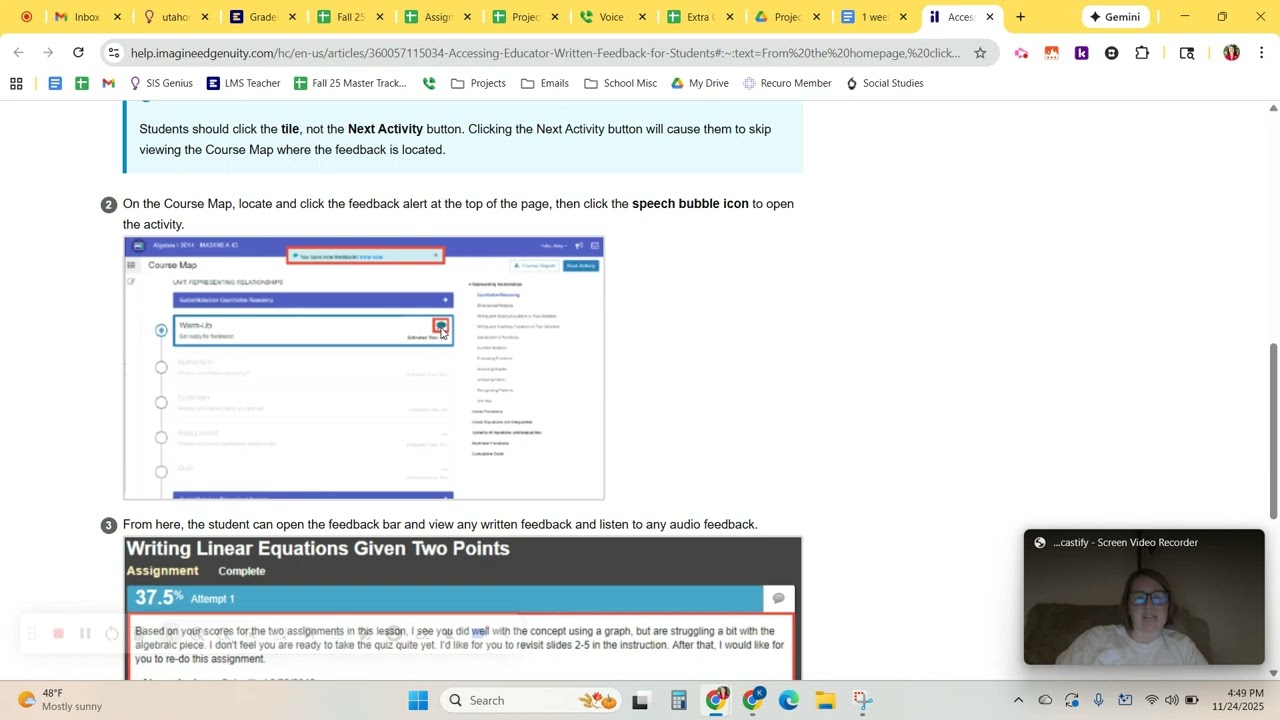Find Feedback in Edgenuity