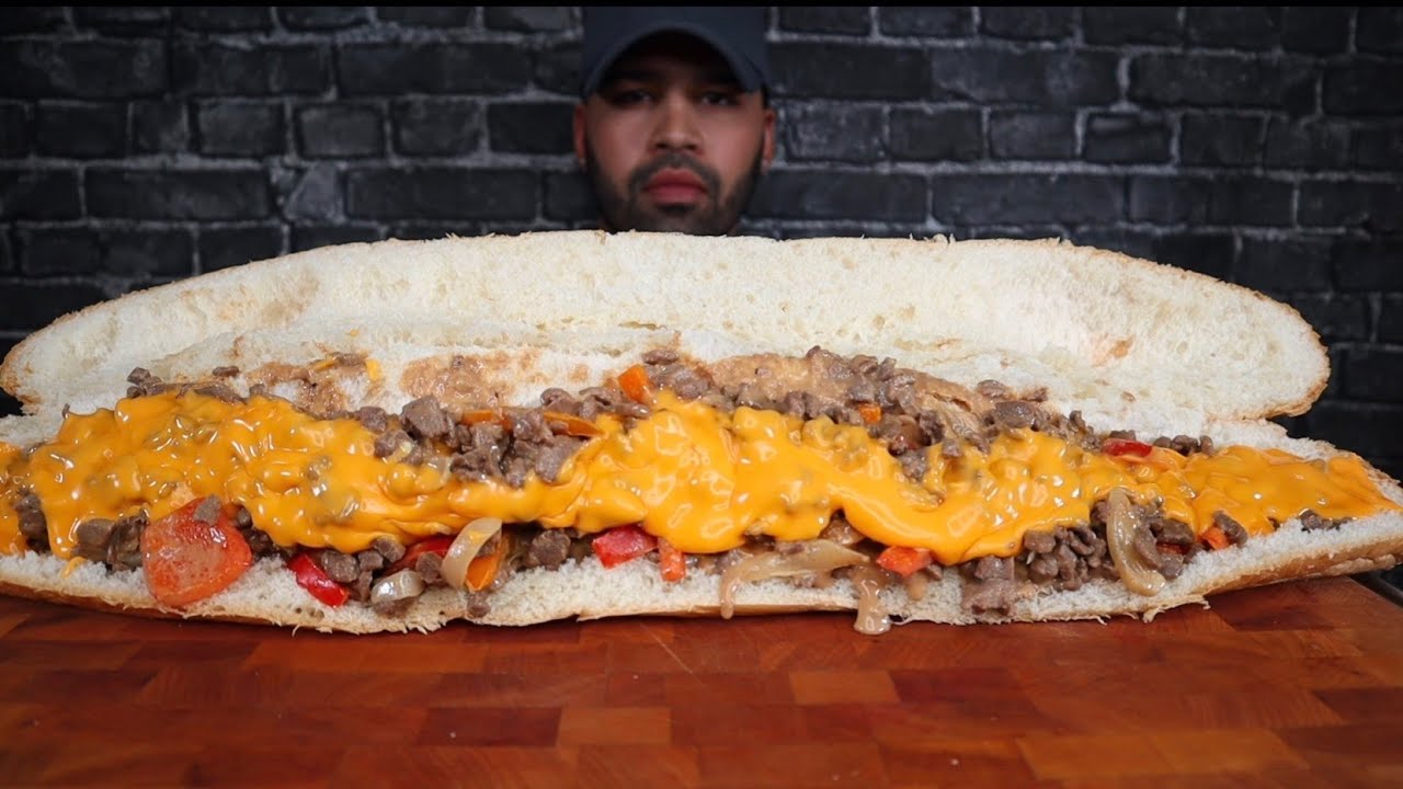 ASMR PHILLY CHEESESTEAK MUKBANG