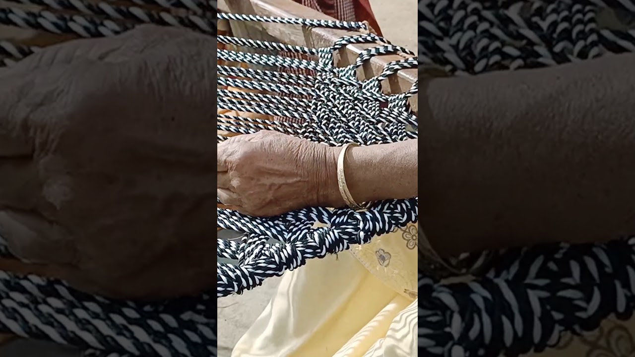 Charpayi ki Bunayi-Hand Knitted Wooden Cot