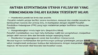 Kepentingan Falsafah Dalam Kehidupan dan Pembahagiannya | Falsafah dan Isu Semasa ( section 5)
