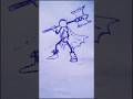 Epic Stickman Warrior With Giant Axe | Hand Drawn Sketch #short #drawing #stickman