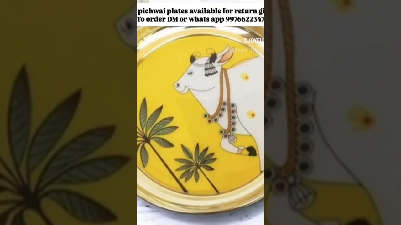 Brass pichwai plates available for return gifts 🎁