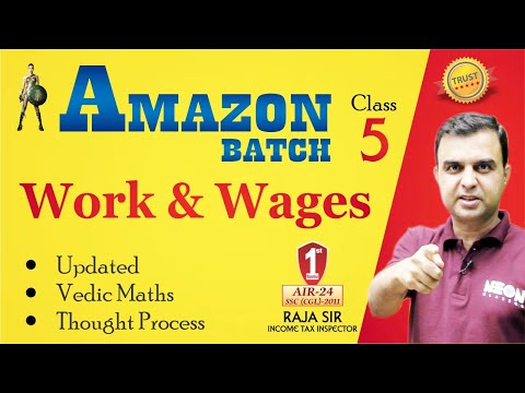 Work and Wages by RAJA SIR⚡️ Class 5 FREE Maths Batch ⚡️Maths by CPR, Thought Process, NEON APPROACH