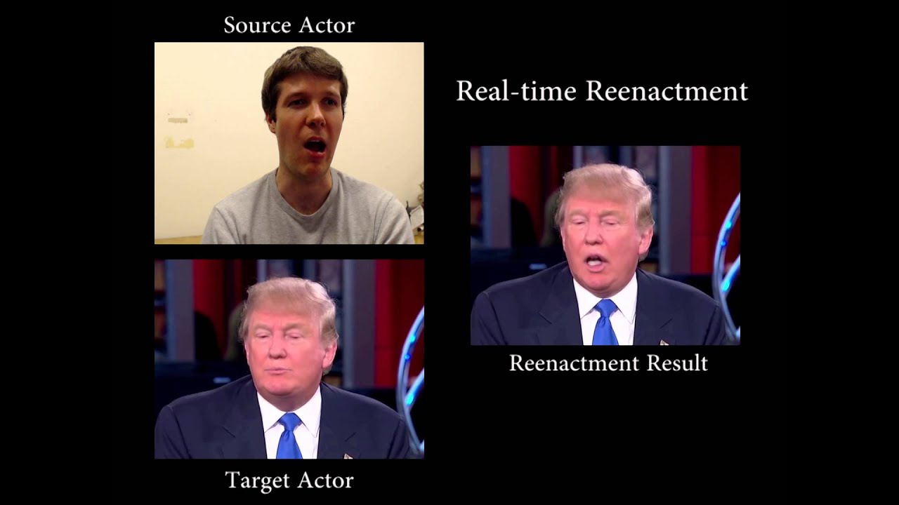 Face2Face: Real-time Face Capture and Reenactment of RGB Videos (CVPR 2016 Oral)