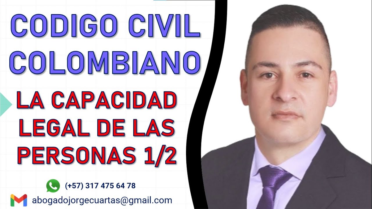 La CAPACIDAD LEGAL de las PERSONAS en COLOMBIA PARTE 1/2 (atributos de la personalidad)
