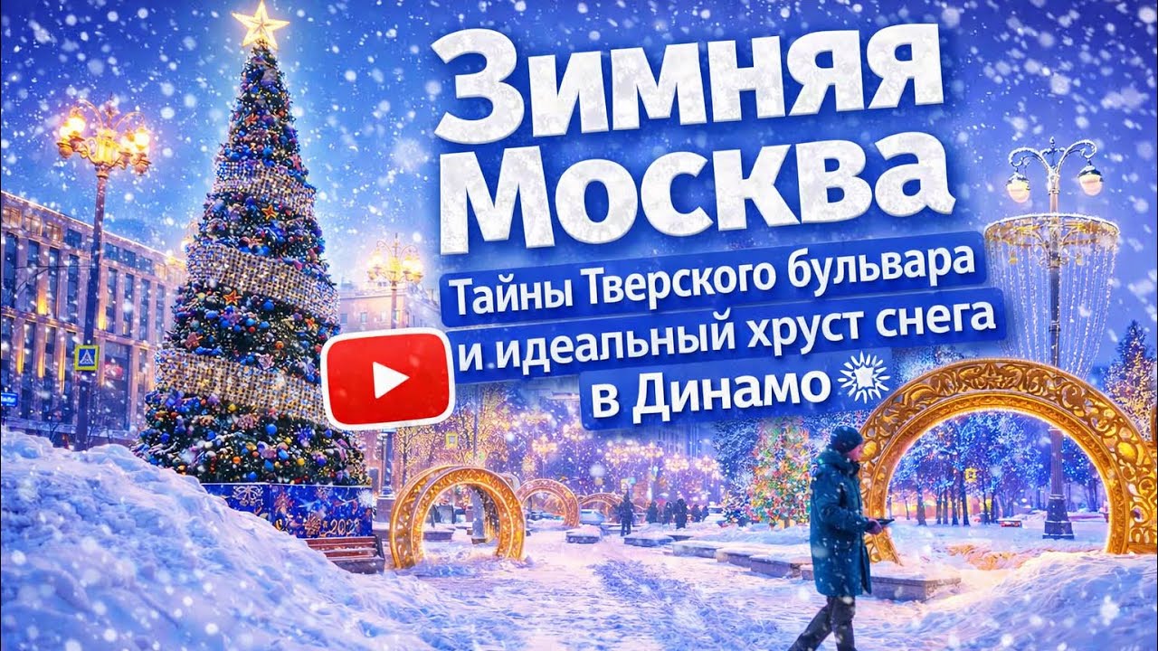 Зимняя Москва: Тайны Тверского бульвара и идеальный хруст снега в Динамо ❄️