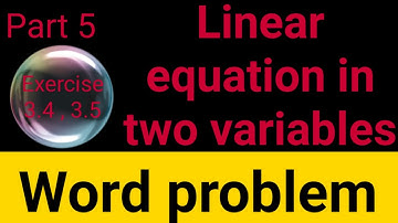 Linear equation in two variable 05 || word problems of ncert || Ex. 3.4 , 3.5 || fractions problem |