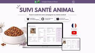 SUIVI SANTÉ ANIMAL - Template Google Sheets et Excel - Tutoriel vidéo complet