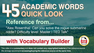 45 Academic Words Quick Look Ref from \\