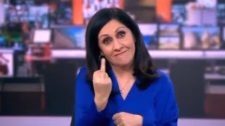 The full clip of the BBC presenter giving a middle finger😂