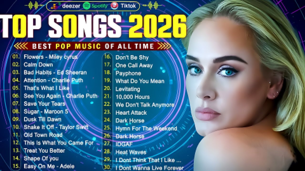 Adele, Maroon 5, Ariana Grande, The Weeknd, Taylor Swift, Rihanna ~ Billboard Top 50 This Week