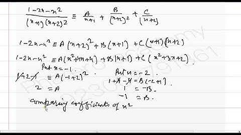 PARTIAL FRACTIONS WHEN DENOMINATOR HAS REPEATED LINEAR FACTORS IN URDU / HINDI