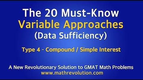 Variable Approach 04 for GMAT math DS｜Math Revolution