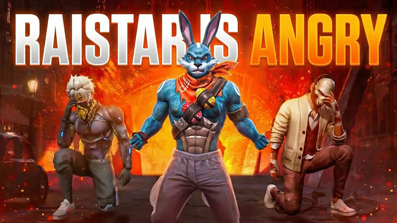 Raistar is Angry 😡🤬Free fire Max 2V2 Custom Chalenge 