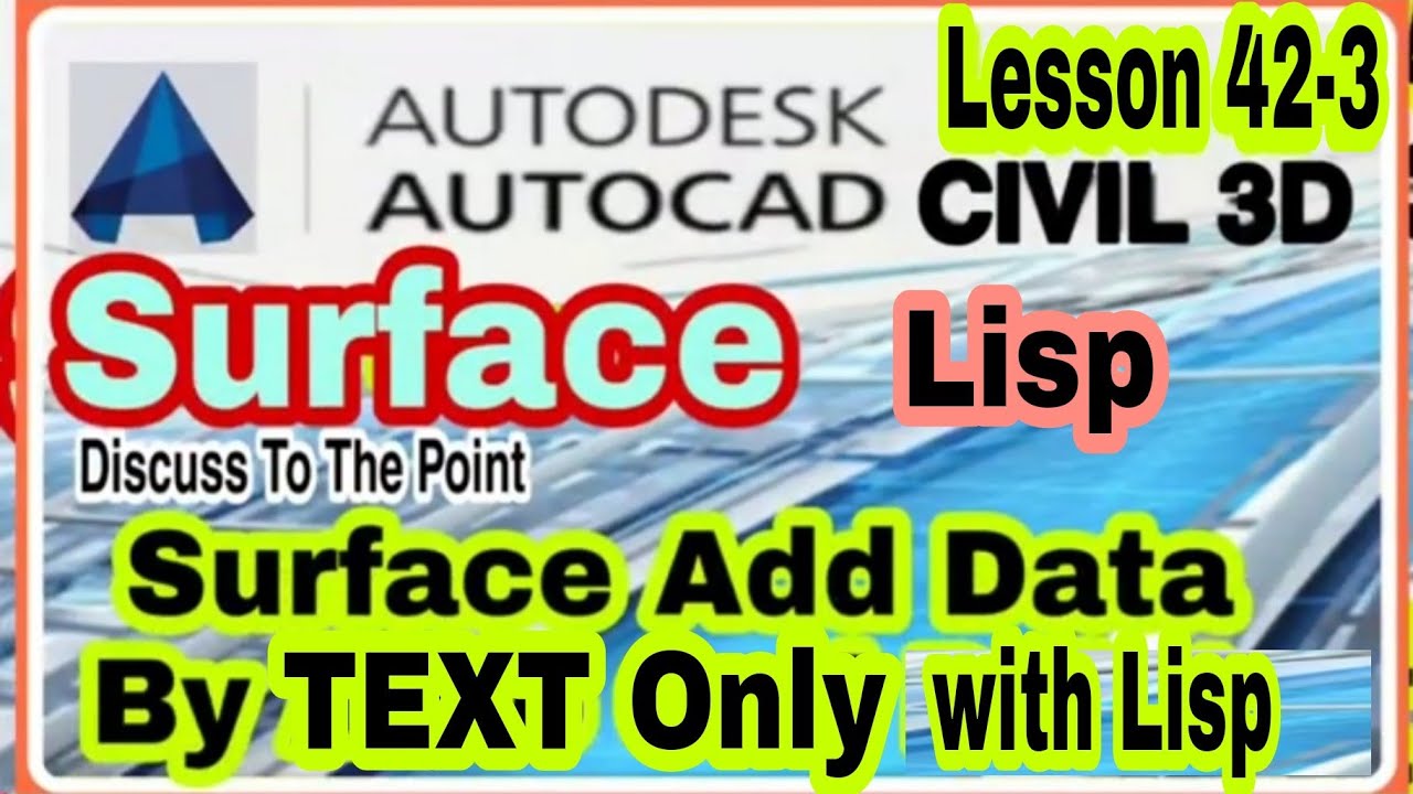 #Lesson42-3 #LandSurveyor #Civil3D #Surface | Create Surface Add Data ...