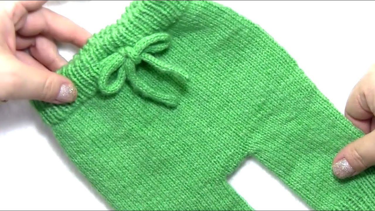 PANTALON NIÑO 0 A 3 MESES   AGUJA CIRCULAR part 3
