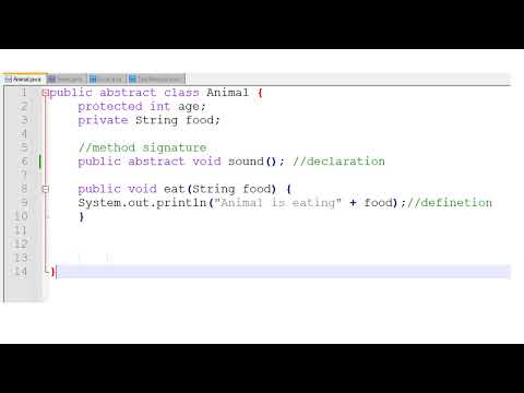 Abstract Class and Method in Java