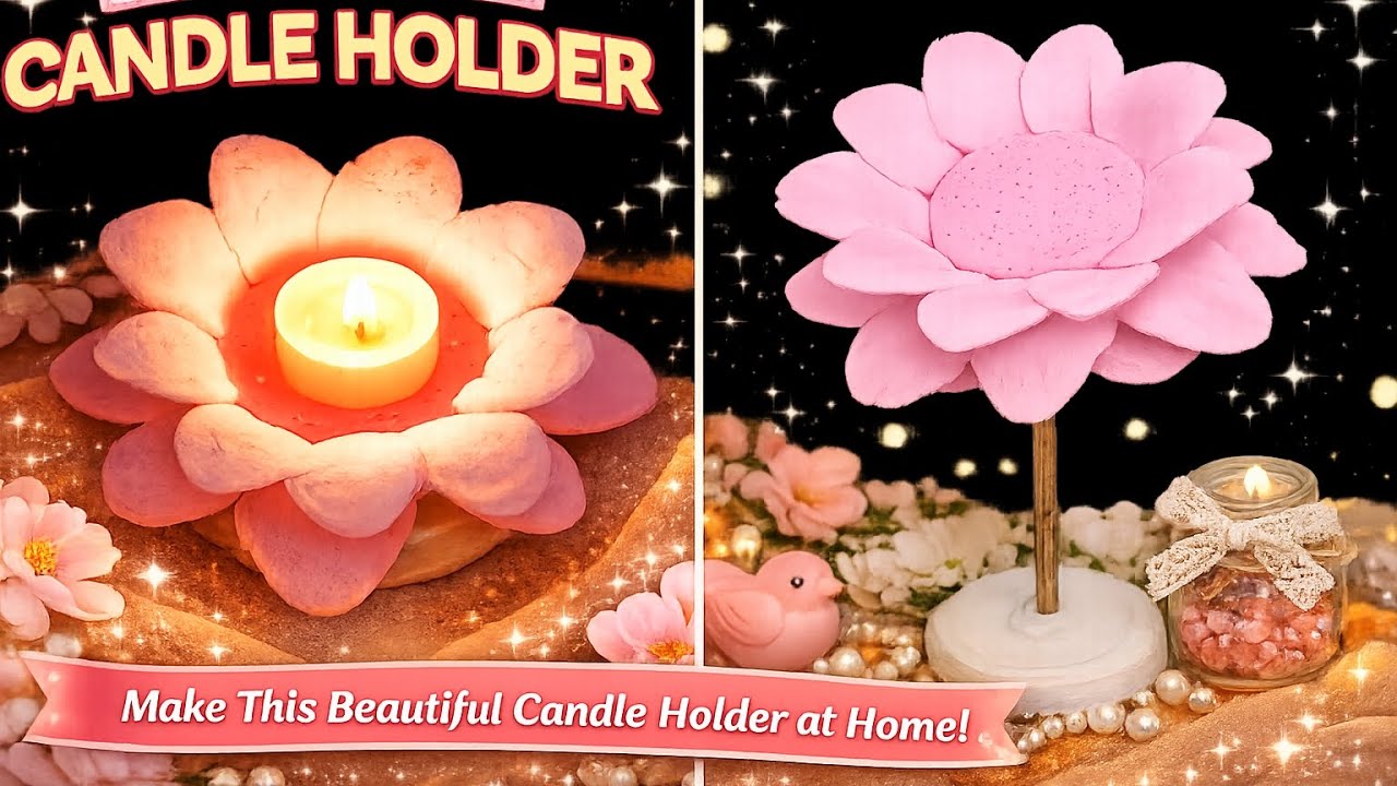 DIY Beautiful Asthetic Candle Holder in budget friendly😯#diy #craftideas #viral #yt #youtube #craft