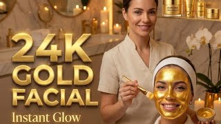 ✨ Luxury 24K Gold Facial Treatment | Complete Spa Experience | Glowing Skin Transformation