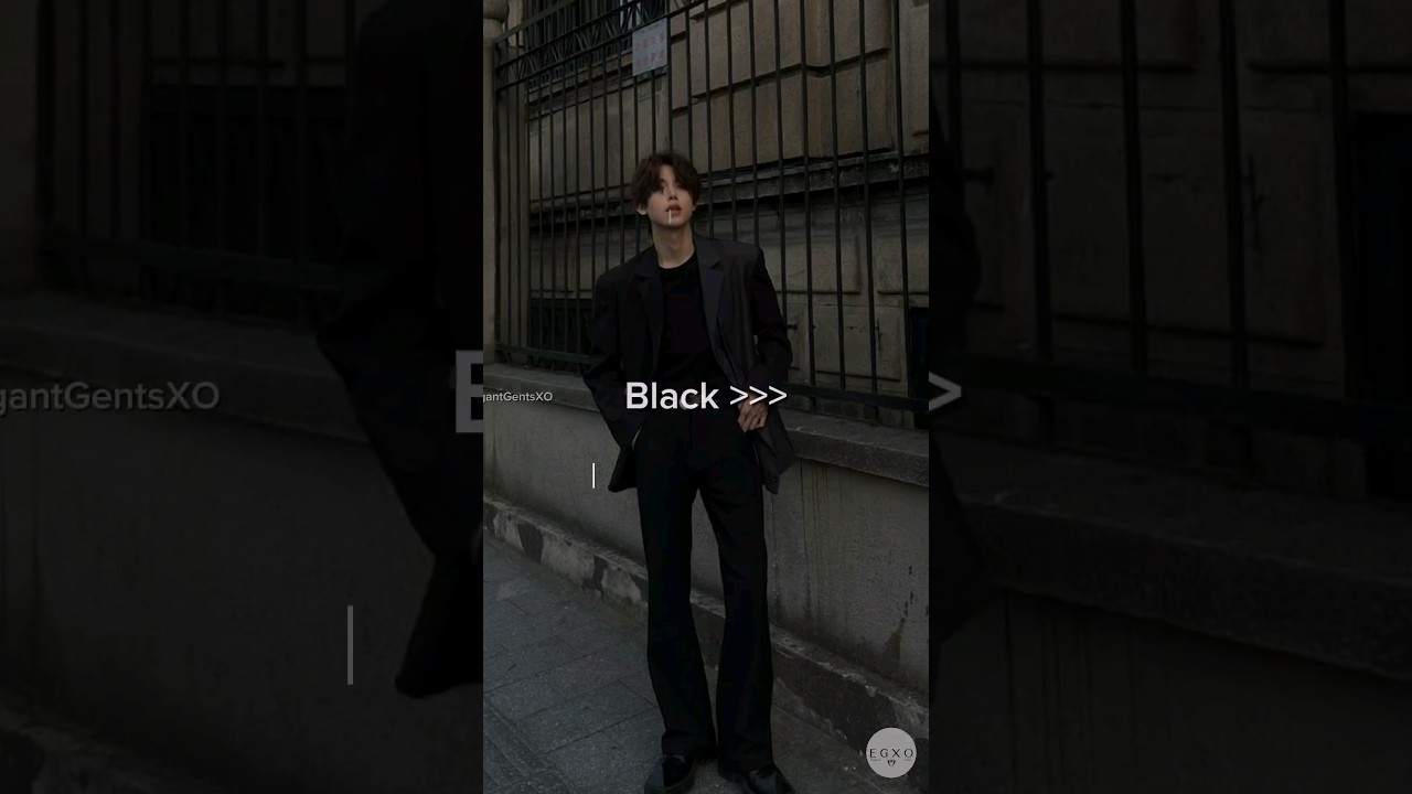 korean men's fashion | black outfits 