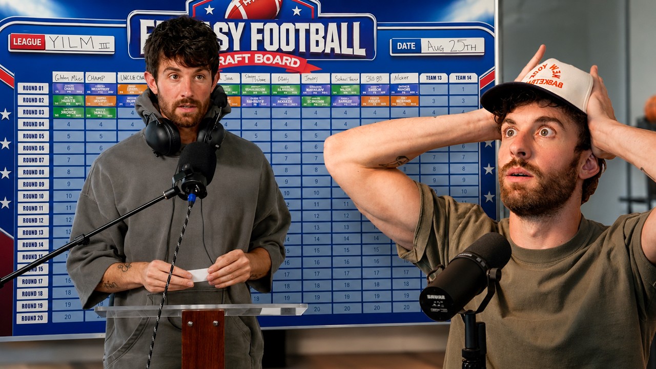 Reacting to our YILM Fantasy Football Draft (first time watching frfr)
