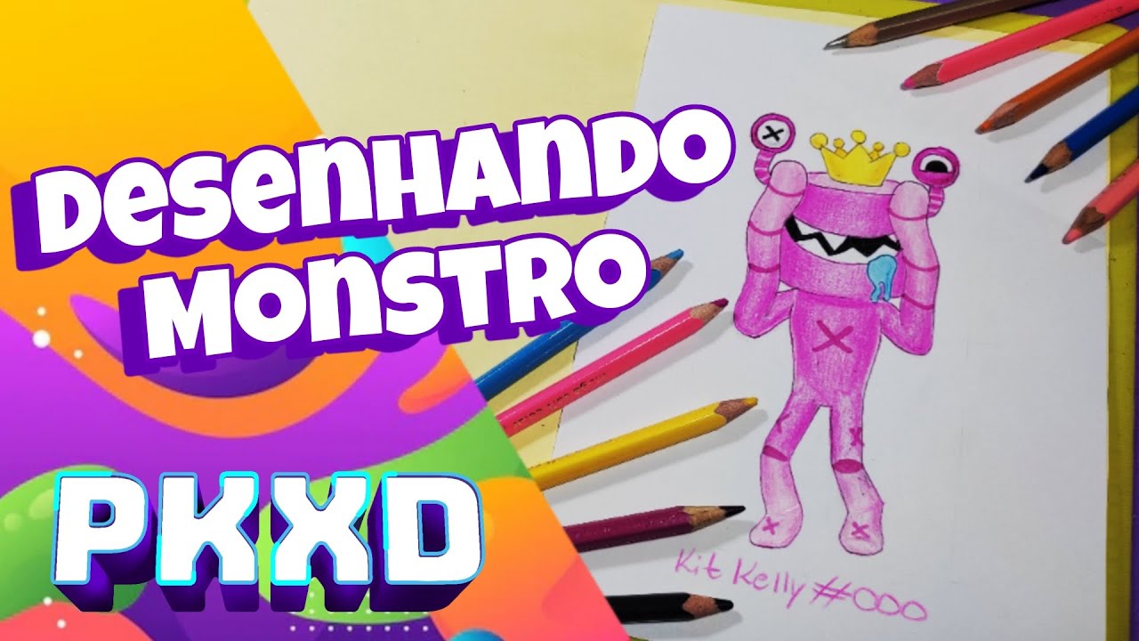 Como DESENHAR MONSTRO ROSA @PKXDUniverse - YouTube