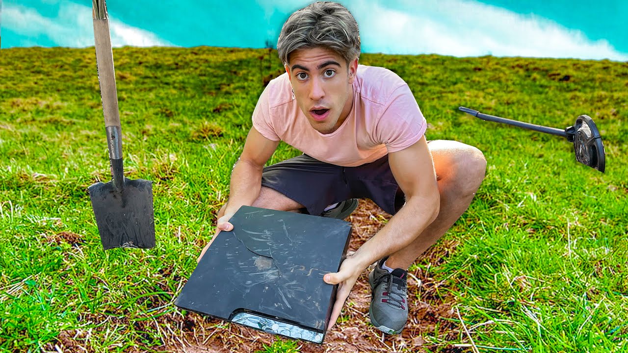 ENCONTRAMOS UNA PLAYSTATION ENTERRADA CON EL DETECTOR DE METALES