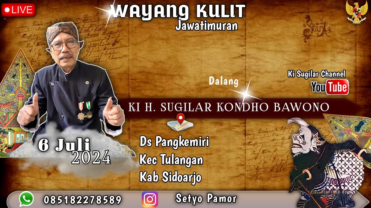 KI H. SUGILAR KONDHO BAWONO LAKON MBANGUN CANDI SAPTO RENGGO LIVE  PANG KEMIRI TULANGAN SDA 06-07-24
