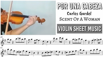 Free Sheet || Por Una Cabeza - Carlos Gardel || Violin Sheet Music